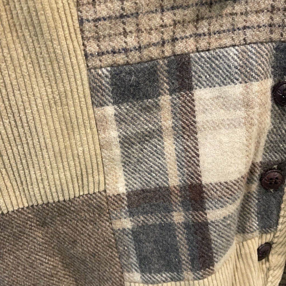 Vintage Wool and Corduroy Patchwork Vest - Picture 5 of 13